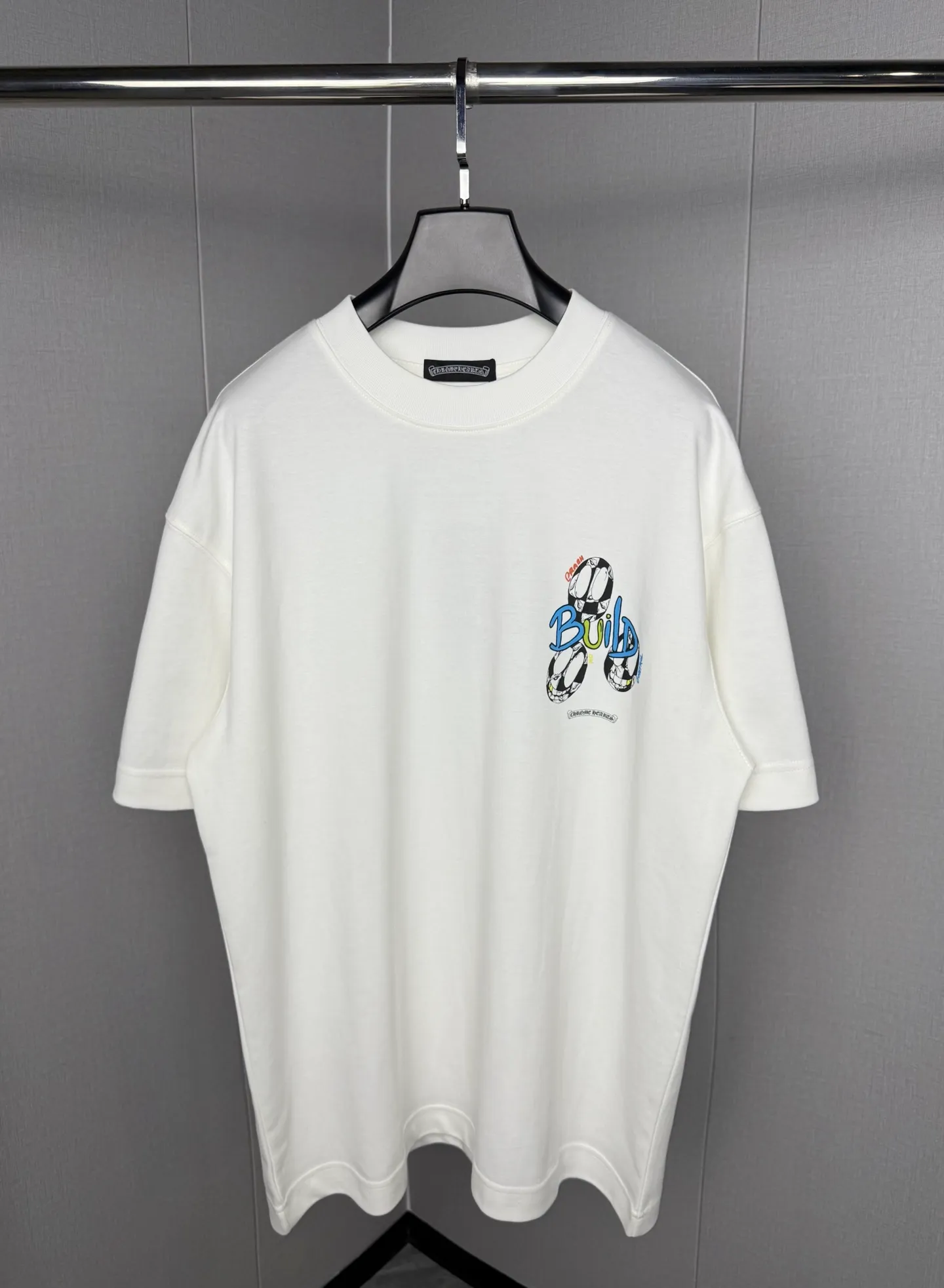 🅿️230 Chrome Hearts double-sided logo jacquard round neck half-sleeved T-shirt. Customized fabric, digital direct printing, 280g weight, loose fit. The color is very suitable for summer and the same style for men and women. Solid color sizes: S-XL